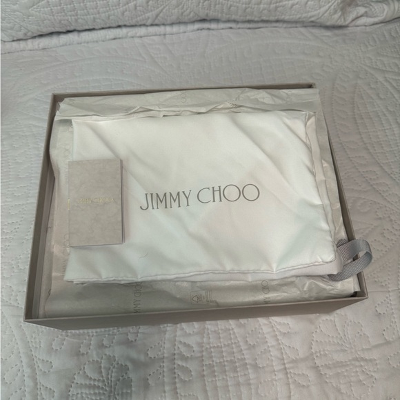 NIB Jimmy Choo Saeda 85 - Silver/Multicolor size 38 - Picture 14 of 15